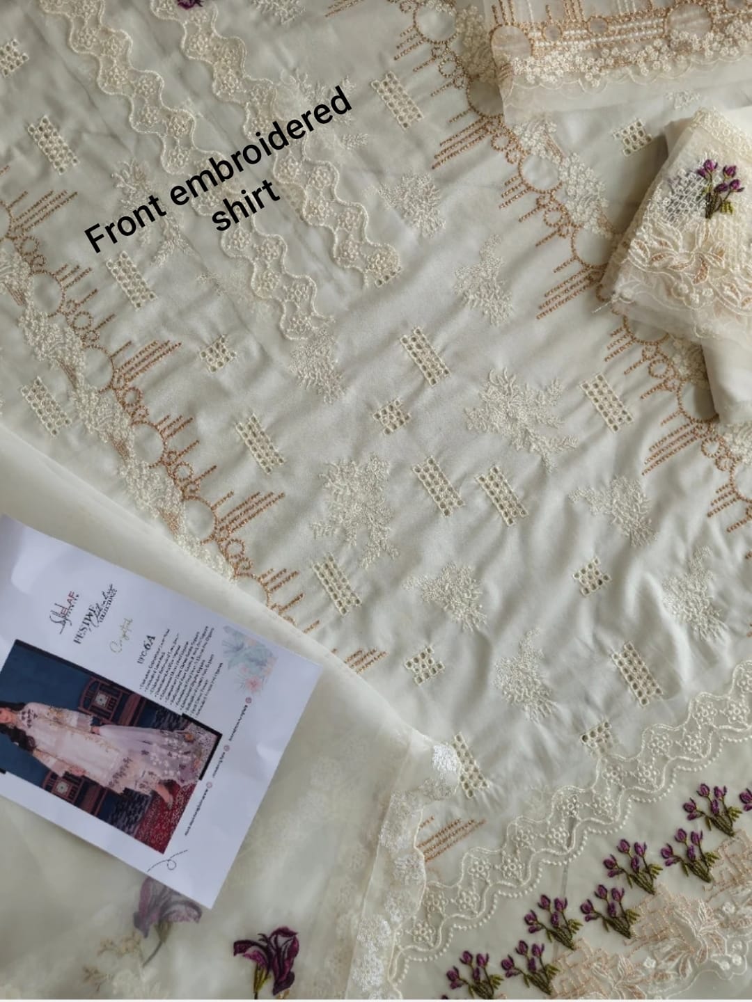 Elaf Festive Chikankari – Elegant Ivory Ensemble