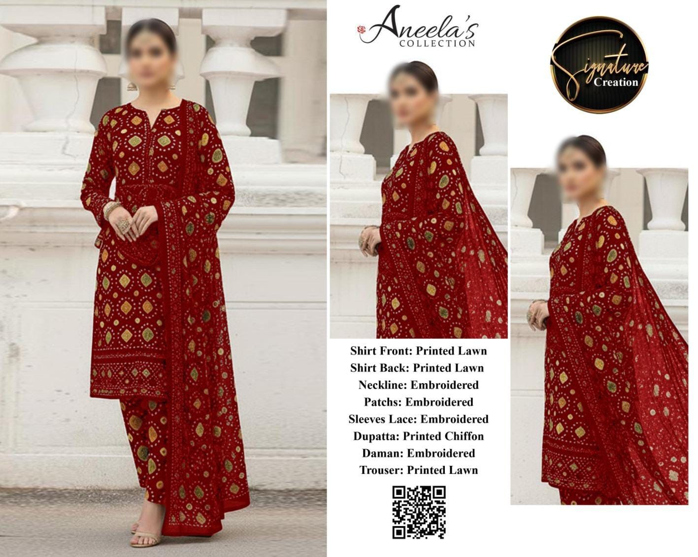 Aneela’s Lawn Chunri Collection