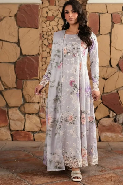 Iznik Exclusive | Embroidered Floral Lawn – Lavender Mist (UE-278)
