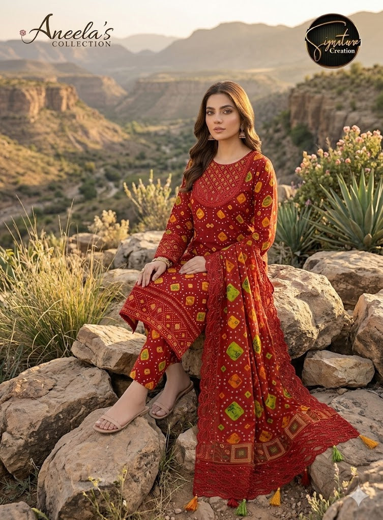 Aneela’s Lawn Chunri Collection